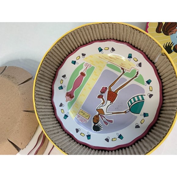 Mary Kay Lets Chat Salad Plate Set of 4 Lets Primp Lets Go Lets Shop 8 in Diamet - Picture 3 of 6